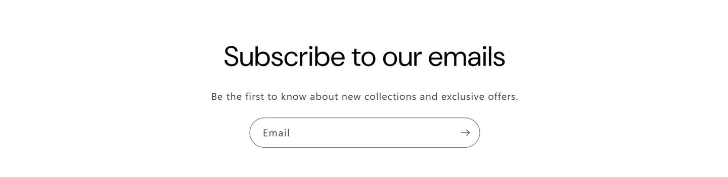 Jenny Joy's Soap email signup before: a plain default 'Subscribe to our emails' box